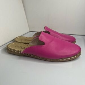 Atlantis Men’s 9.5 Mulberry Pink “Barefoot” Handmade Turkish Leather Slipper
